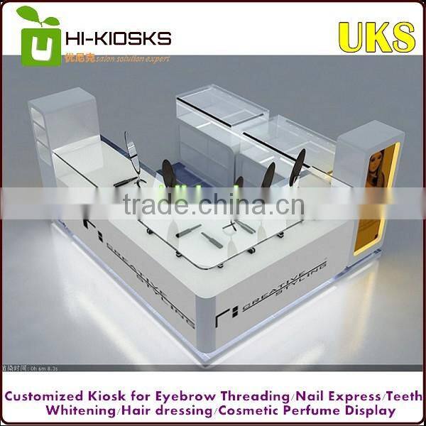 2016 Unique 3D mall hair kiosk design | barber shop kiosk
