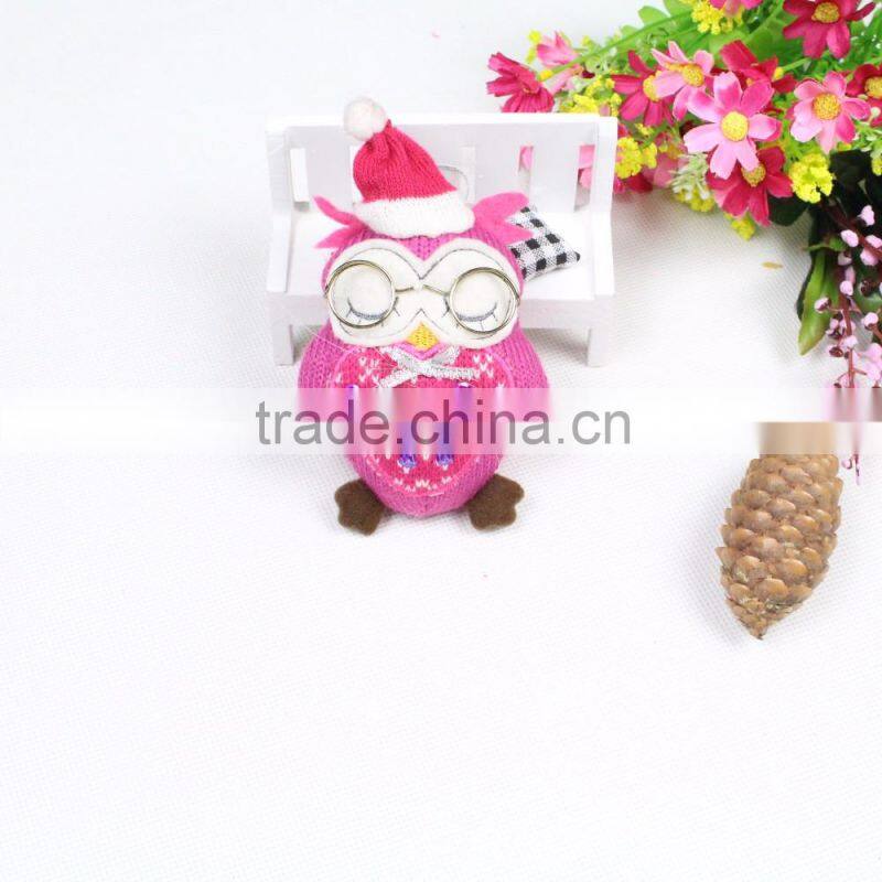Directly from factory china cute stuffled littel toy owl knitted plush toys