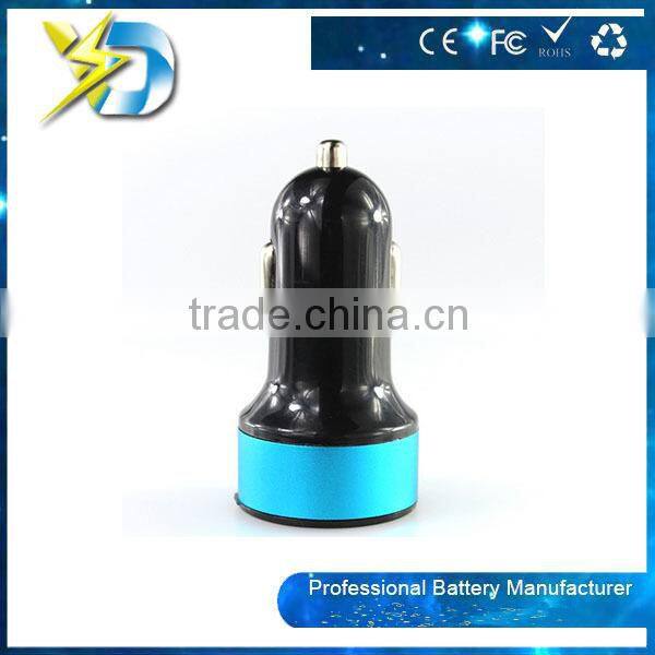 For portable accessories car use colorful 5v 2a USB car charger