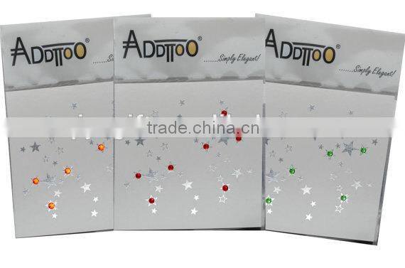 Festive Stars Temporary Tattoo with Crystals
