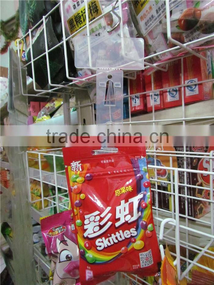 Factory Direct Sale transparent adjustable plastic hanging display strip