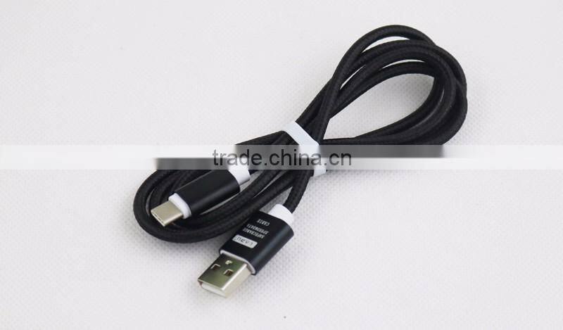 USB 3.0 smartphone data cable Metal Nylon Woven USB Cable type c usb cable