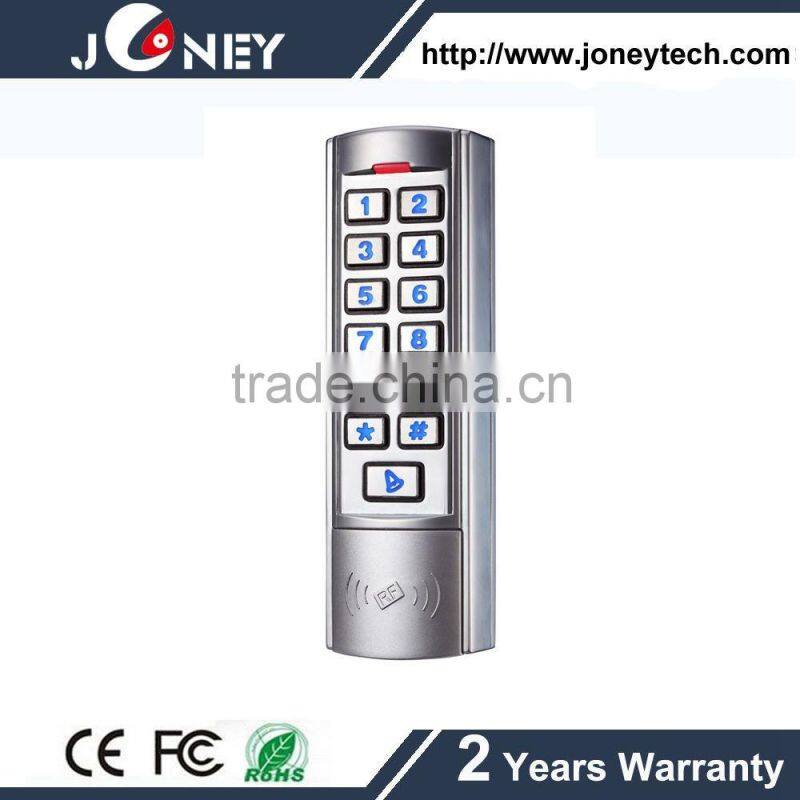 Waterproof Keypad Standalone metal Door Access Control keypad with back light