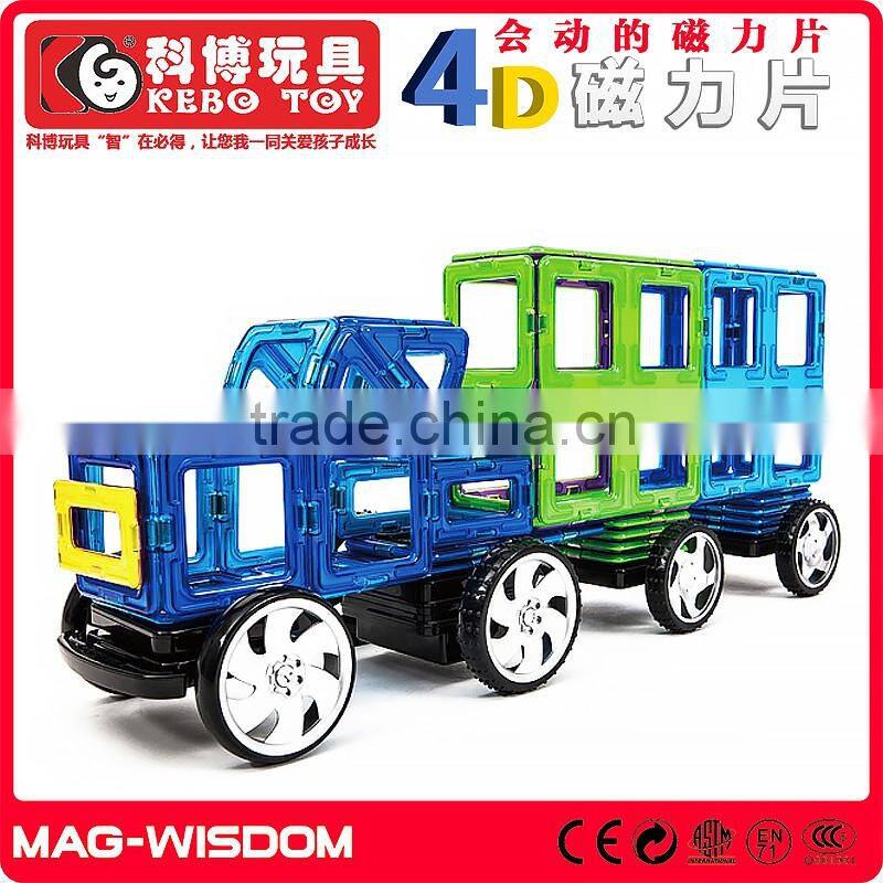 Children plastic magnetic building block toys
