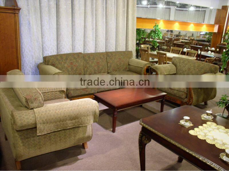 living room solid wood corner sofa set design