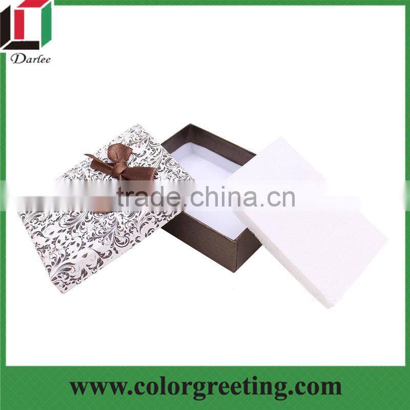 Paper Packing Jewelry Gift Boxes Beautiful brown ribbon paper gift box Popular items for paper gift box