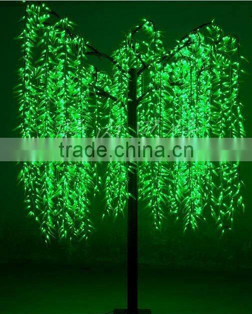 NEW!!! 2015 hot sale green willow tree light, led lighted willow tree