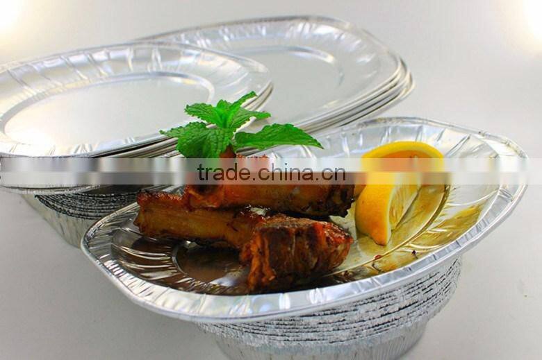2016 New Style Aluminium Foil 13.8'' Oval Barbecue Pans