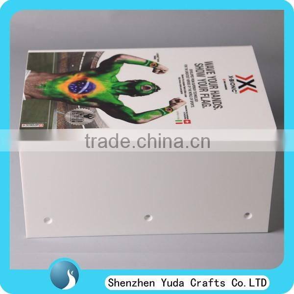 White Acrylic Beer Display Stand In UV Printing