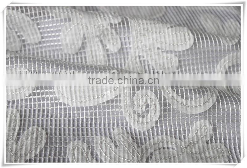 Hot sales 100 white polyester lace fabric solid for fashion ladies' wear