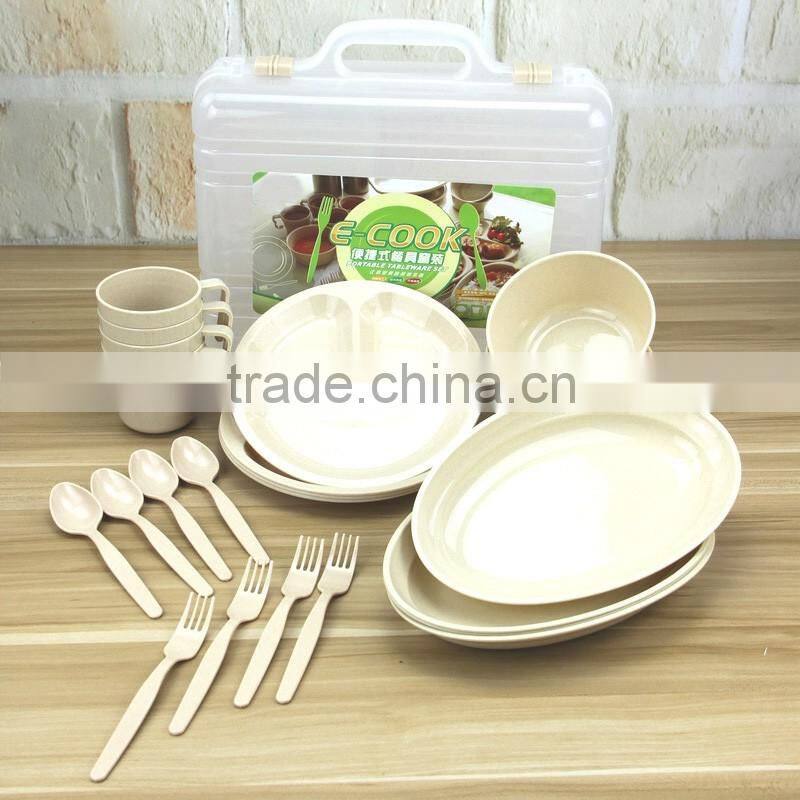 25pcs Outdoor Portable Tableware Set
