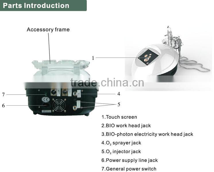 Professional Bio photon oxygen jet machine for skin rejuvenation