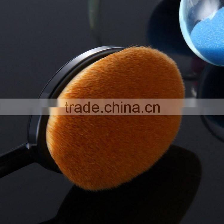 Hot selling Toothbrush shape BB cream fundation oval makeup brushes for 5pcs