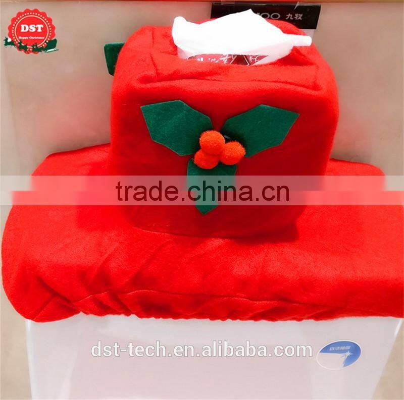 Christmas toilet set , cushion, lid cover