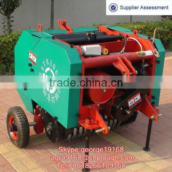 Agricultural hay baling machine for tractor