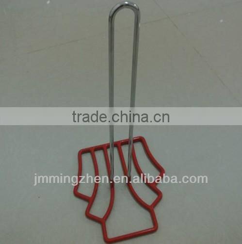 Iron wire upright tissue rack holder with PVC coated stand