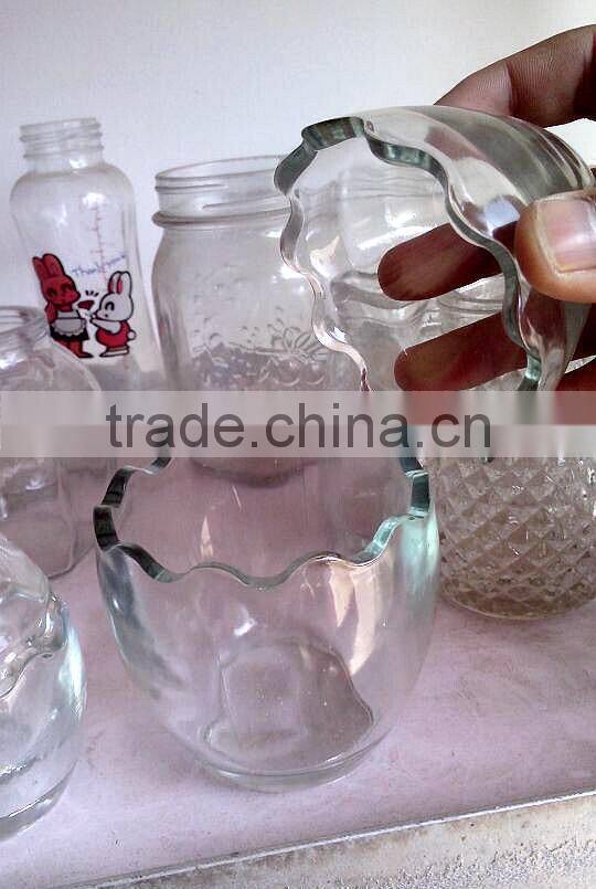 clear dinosaur egg glass jar
