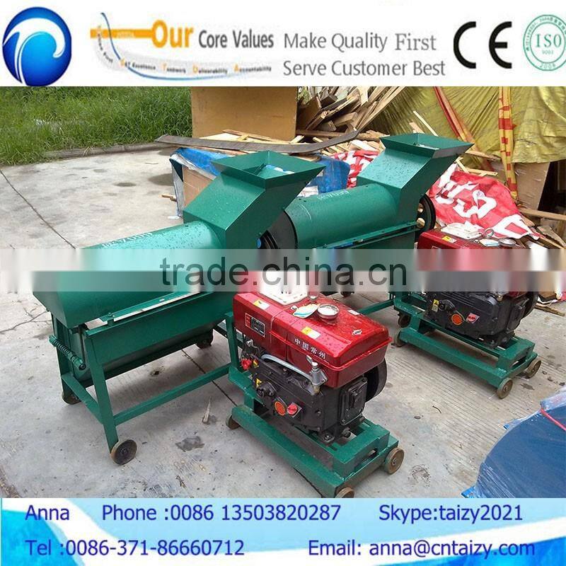 Farm corn maize huller and thresher