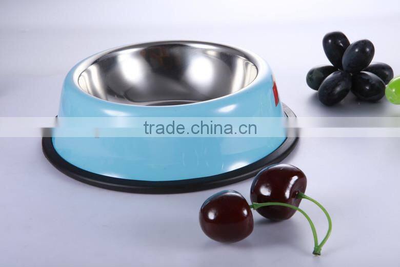 Custom antiskid stainless steel dog food container dog bowl
