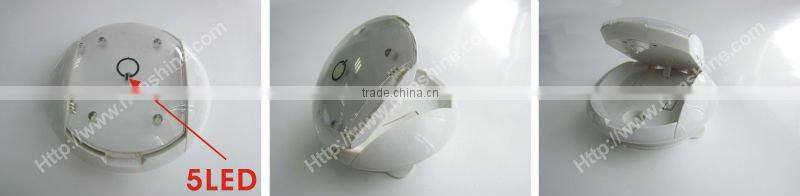 white hot simple round 5led indoor light with motion sensor