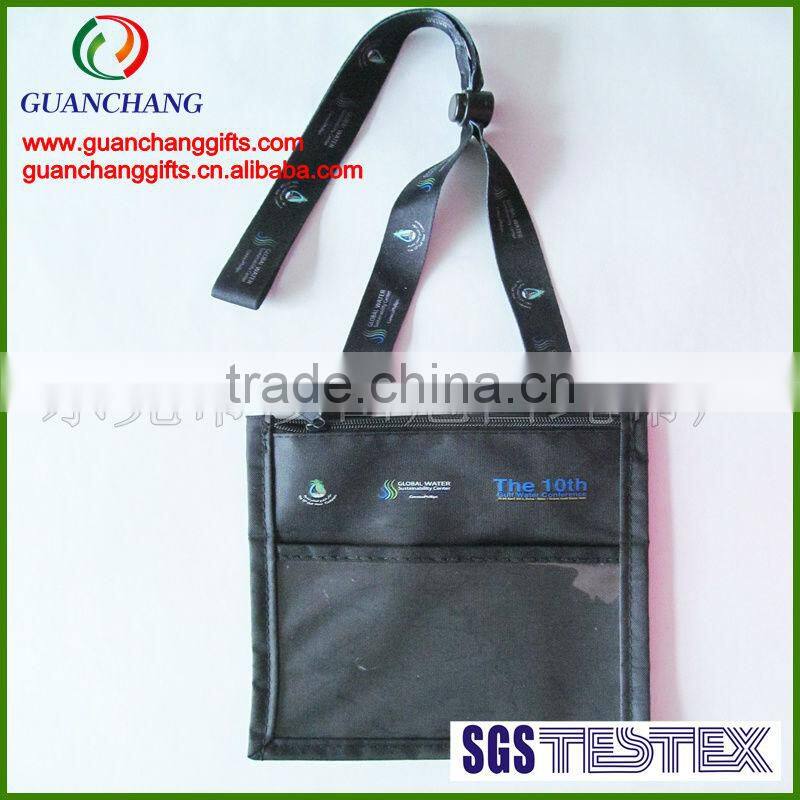non woven pouch with name tag neck lanyard