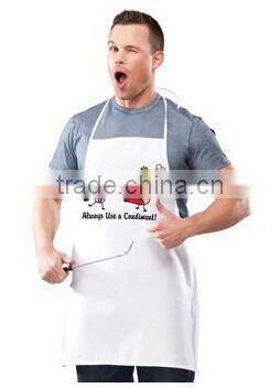 Adjustable neck strap black bib apron for waiter