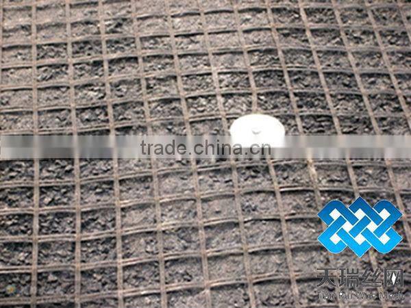 self-adhesive asphalt reinforcement fiberglass geogrid 80KM/80KN