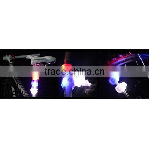 2014 NEW Black Bike Bicycle Silicone Frog Front Rear LED Flash Light Warn Warning Lamp