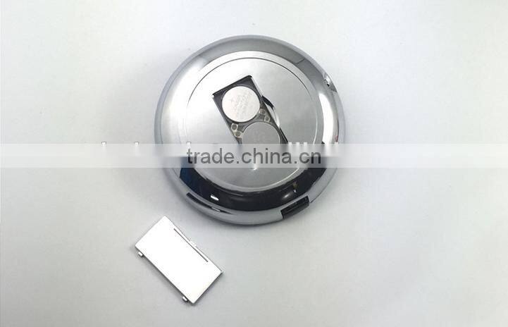 LED Folding Black Compact Travel Makeup Mirror 2 sided 10X Magnified And 1X True View With LED Lights