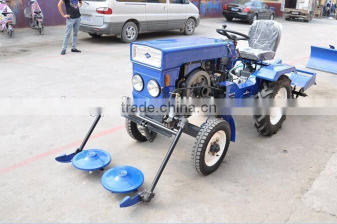 12hp/15hp agriculture machine mini tractor with rotary tiller,plough mower, trailer