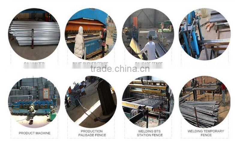 high quality security black palisade picket fence used for sale with pvc coated