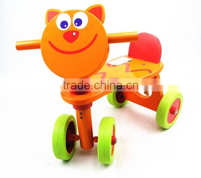 Kids learning walking ride on cat animal toy 4wheel walking bike