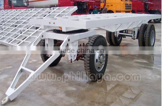 2 axle 15-30ton side wall dumper self unloading full trailer draw bar truck trailer