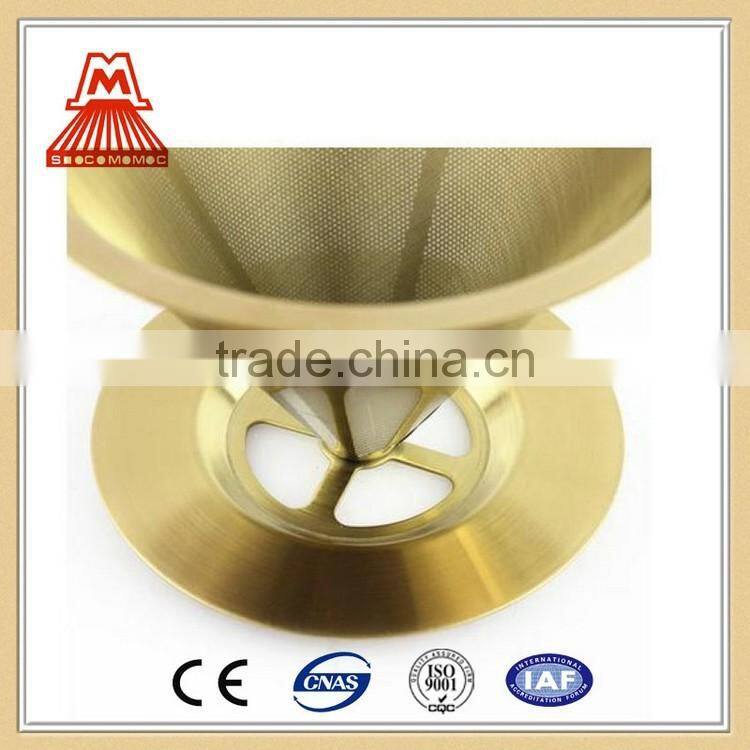 Wholesale alibaba Gold Stainless steel coffee filter/dripper products made in China