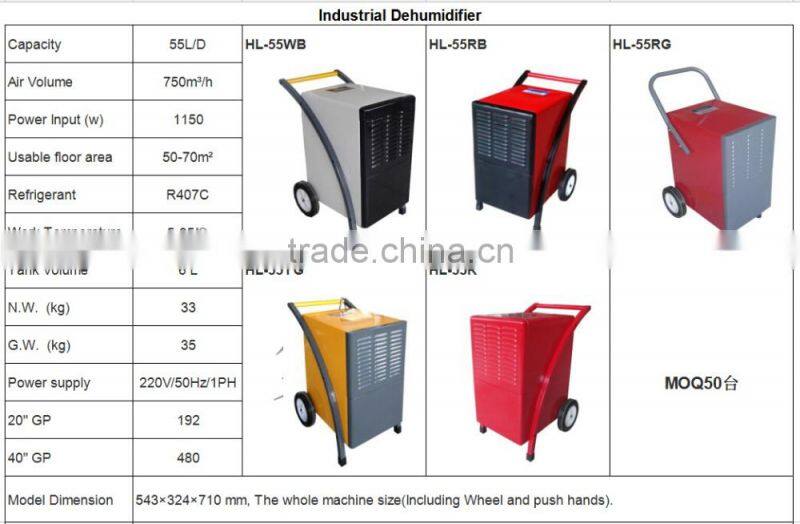 2017 Huali Top new design 55L/D dehumidifier air handling unit