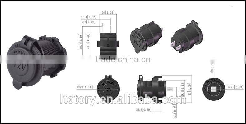 Cigarette Lighter Socket Splitter 12V Dual Car USB Charger Power Adapter Outlet