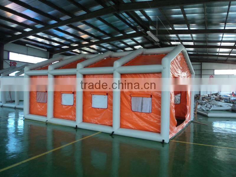 (ce) large foldable inflatable rescue tent /camping tent