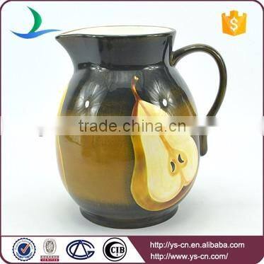 Differnt Fruit Design Decal Ceramic Water Pot Wholesale