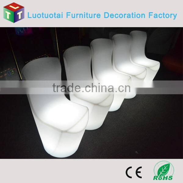 rechargeable battery operated led dining table and chair with color change