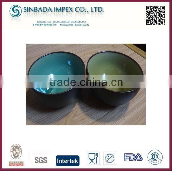 double colored ceramic bowl