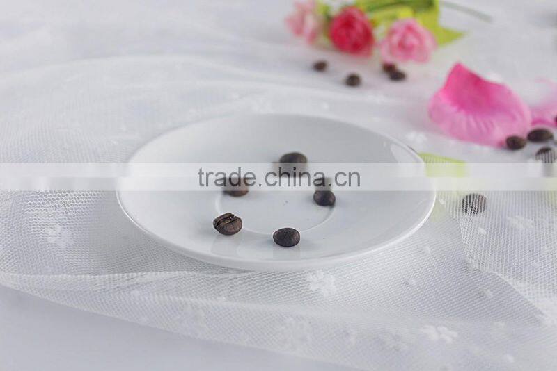Custom logo white porcelain tea cup and saucer wholesale
