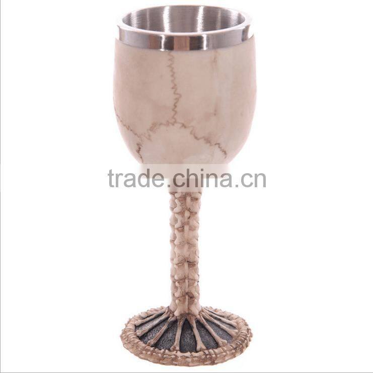 Creative Home 3D stereoscopic Palm skull shape goblet 200ml stainless steel Knight shot glass