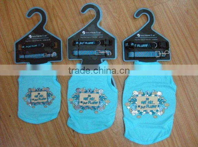 Stocklots Dog collar,leash & T-shirt set
