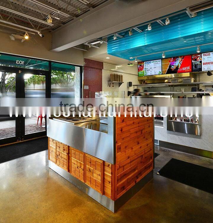 Fashion look Solid surface marble made food display counter