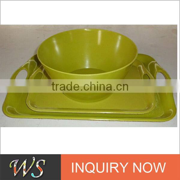 Eco-friendly Bamboo Fiber Printing Lunch Tray