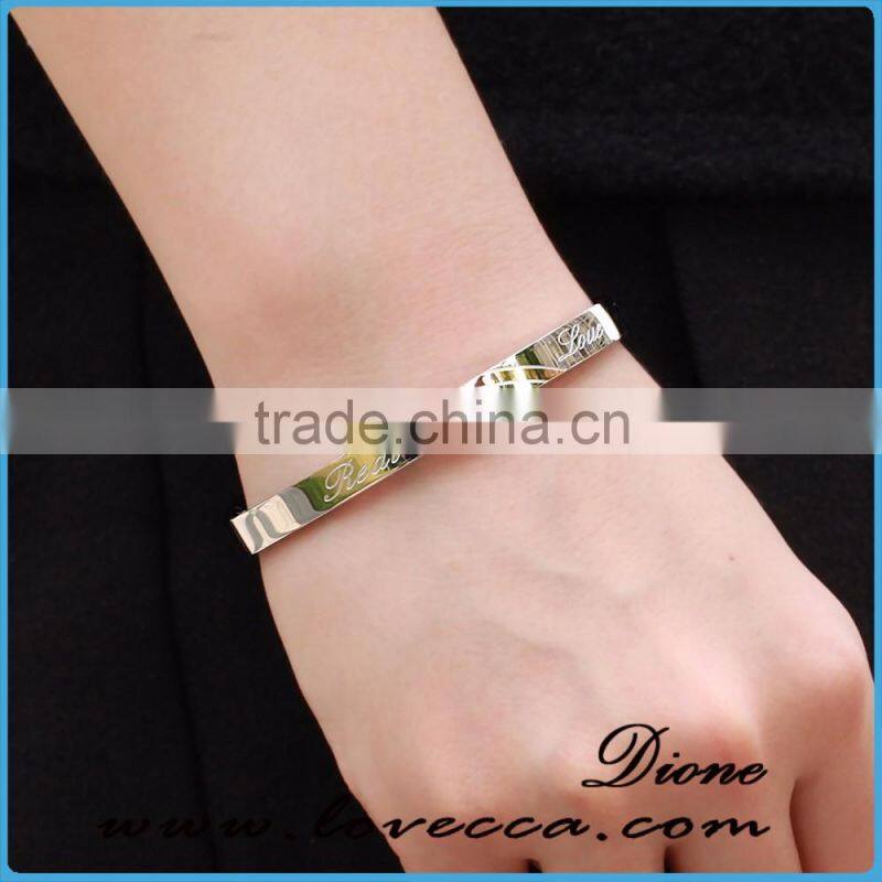 SLGH611 Women Men Jewelry Gift Stainless Steel Bangle