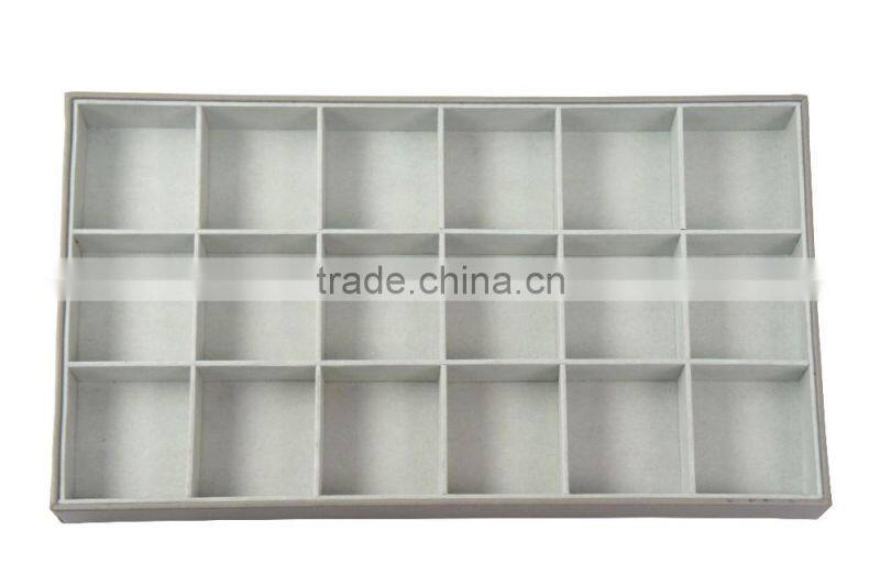 Hot Sale White Faux Leather Jewelry Accessory Organizer With 12 Compartments Cardboard