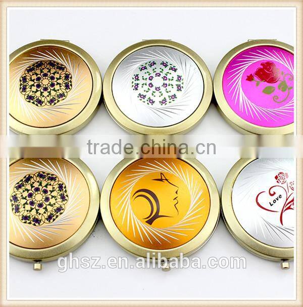 Customized metal crafts peacock animal mirror for make up factory