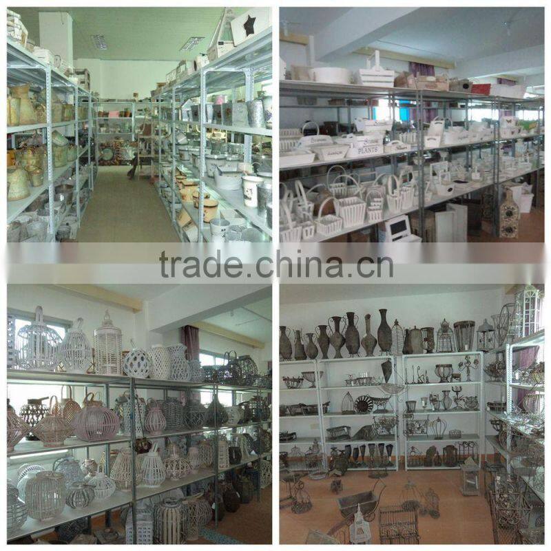 antique iron lantern with glass tube