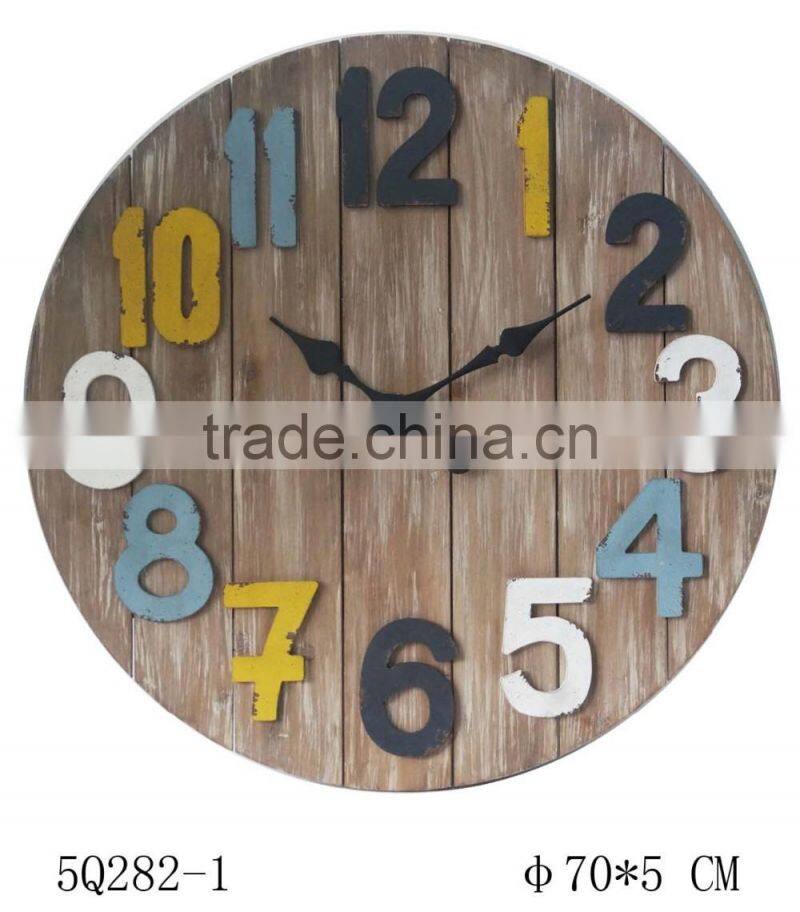 irregular 80"D antique black metal clock wall decorative